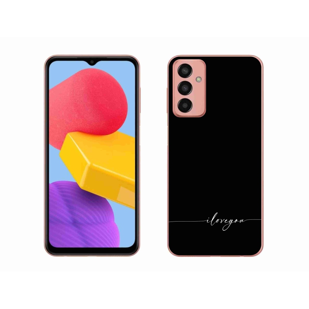 Gélový kryt mmCase na Samsung Galaxy M13 - I love you čierne pozadie