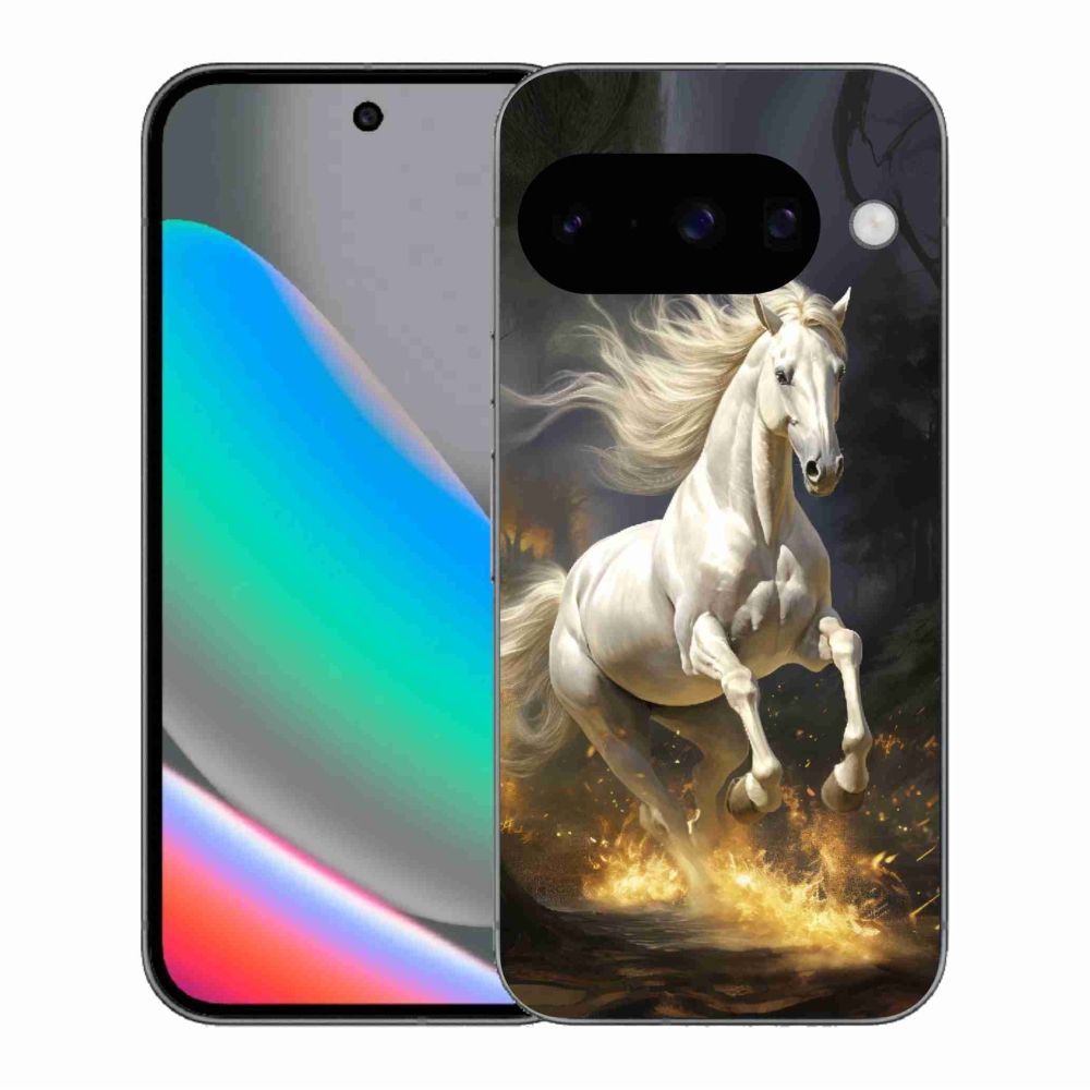 Gélový kryt mmCase na Google Pixel 10 - biely kôň 2