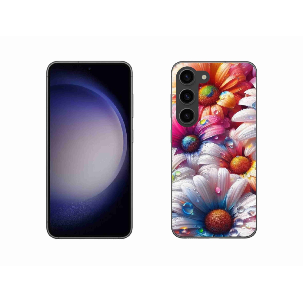Gélový kryt mmCase na Samsung Galaxy S23 5G - farebné margaréty