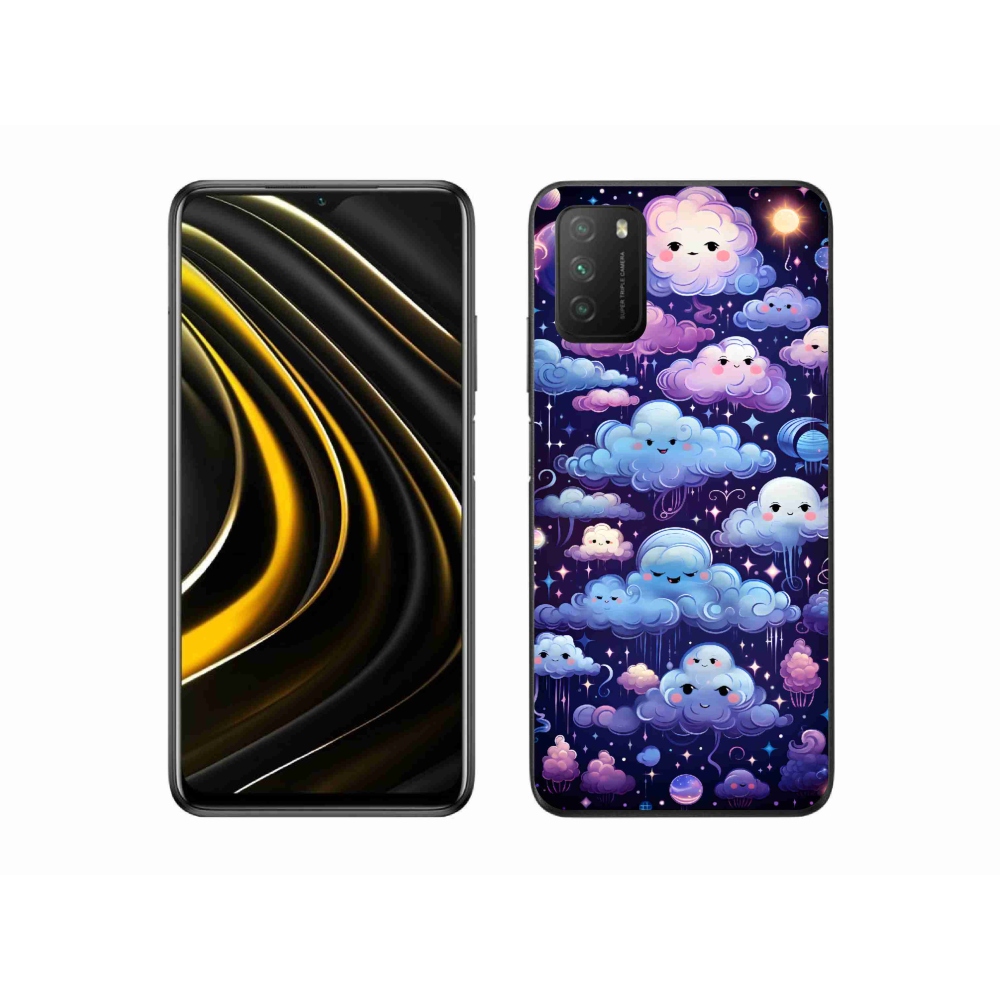 Gélový kryt mmCase na Xiaomi Poco M3 - mráčiky