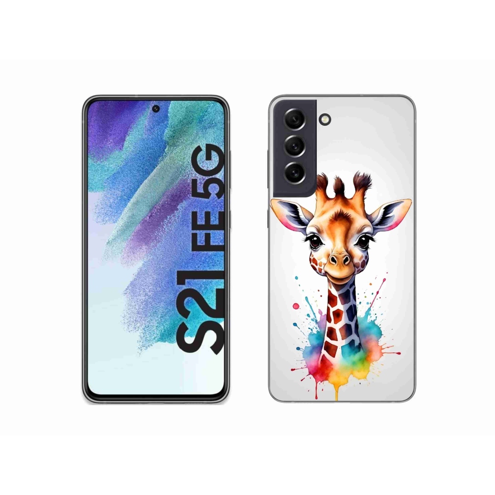 Gélový kryt mmCase na Samsung Galaxy S21 FE 5G - žirafa 1