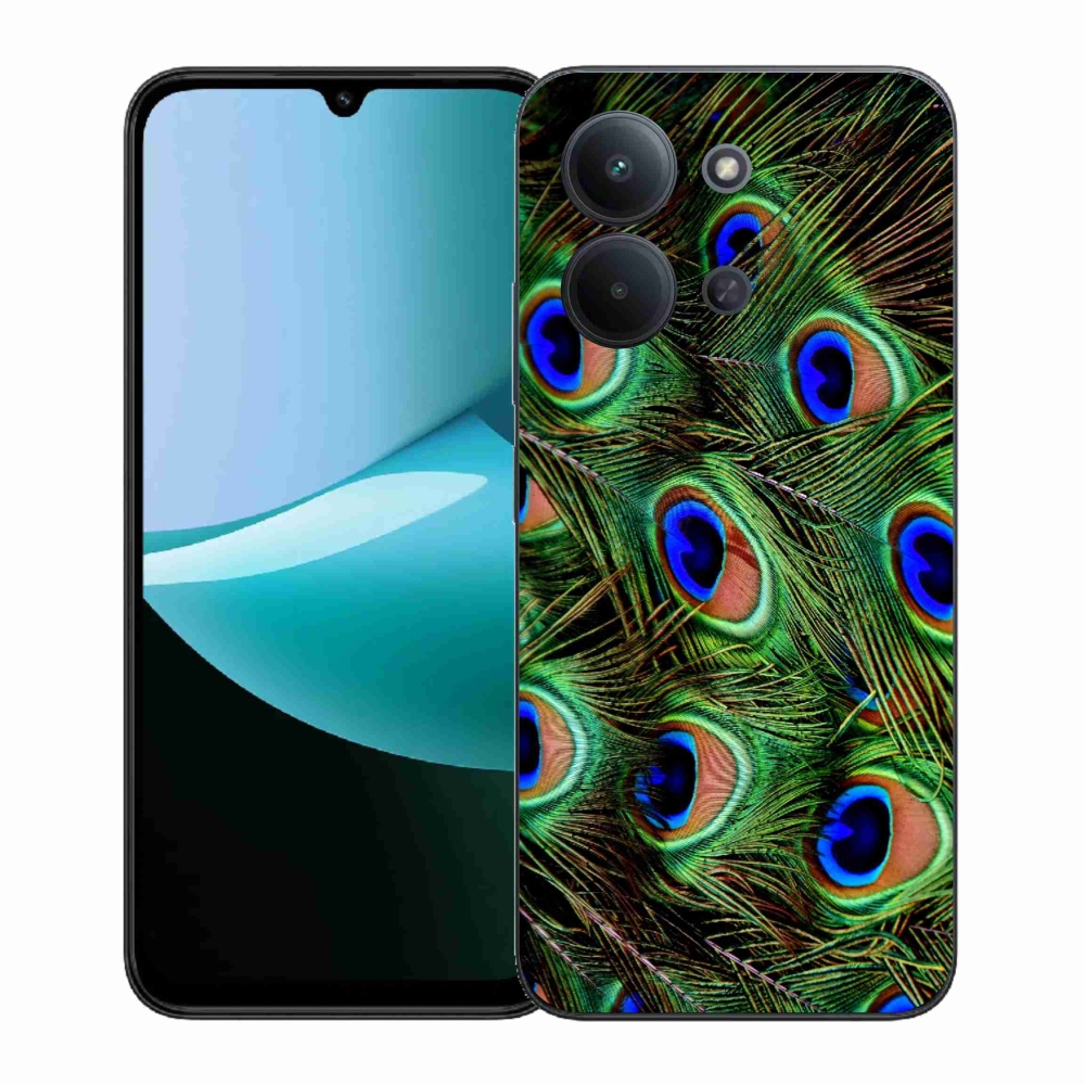 Gélový kryt mmCase na Xiaomi Redmi 15C 4G (171mm)/Poco C85 4G (171mm) - pávie perie