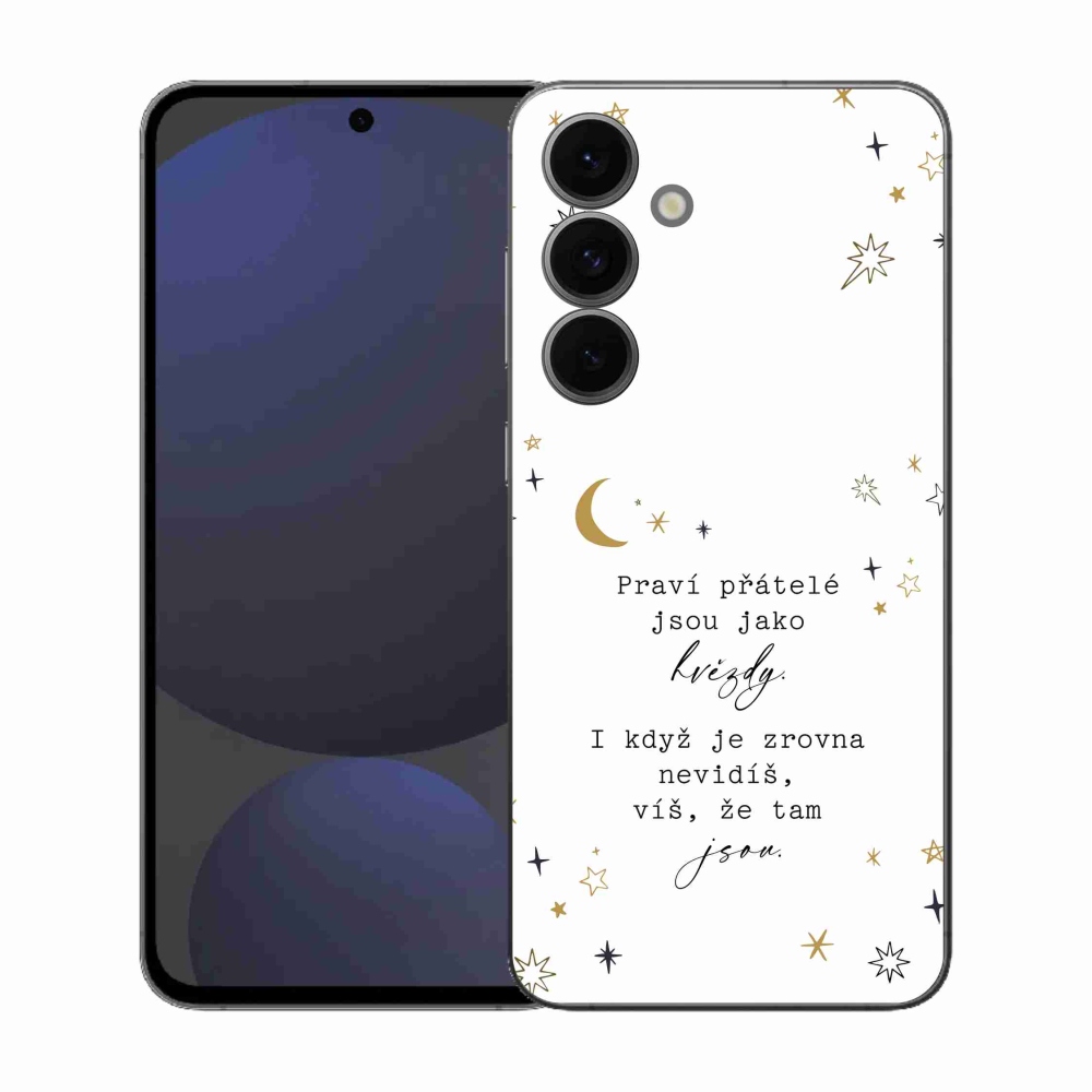 Gélový kryt mmCase na Samsung Galaxy S25 FE - citát 6 biele pozadie