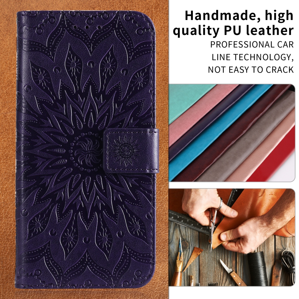 Sunflower knižkové púzdro na Xiaomi Redmi 15C 4G/5G (173mm) - tmavofialové