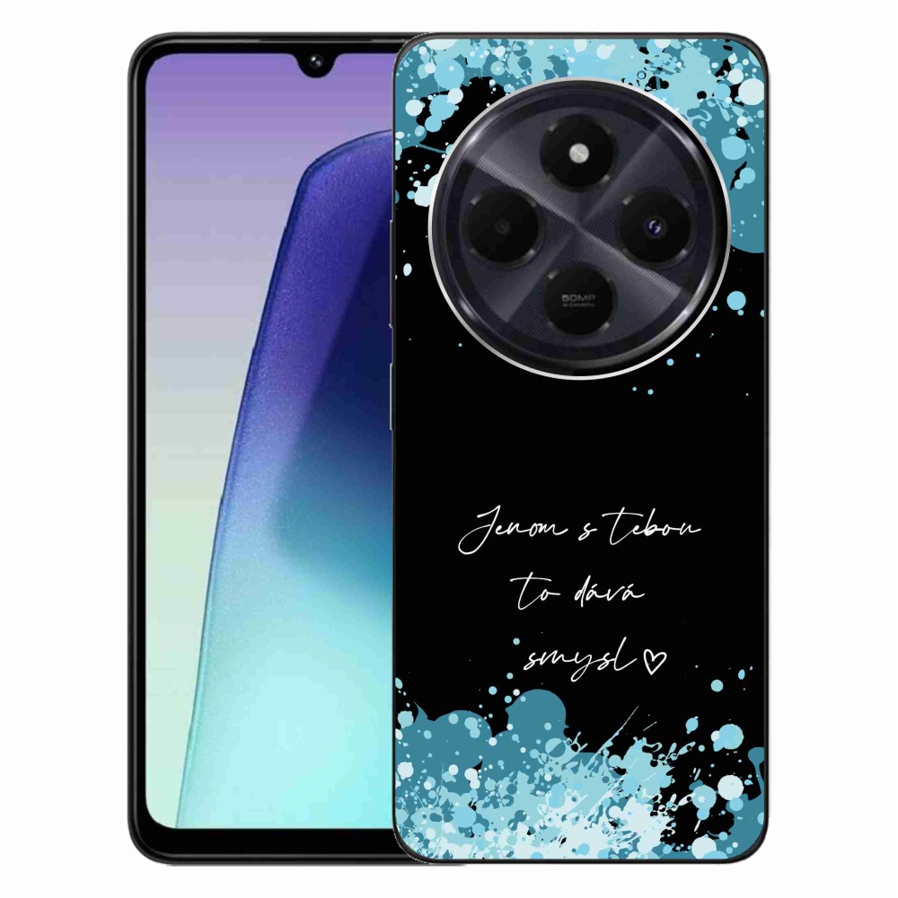 Gélový kryt mmCase na Xiaomi Redmi 14C/Poco C75 - zamilovaný text čierne pozadie