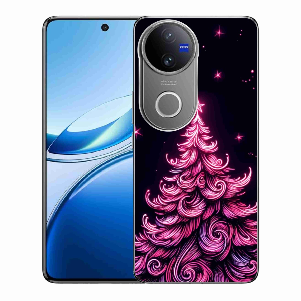 Gélový kryt mmCase na Vivo V50 5G - neónový vianočný stromček 2