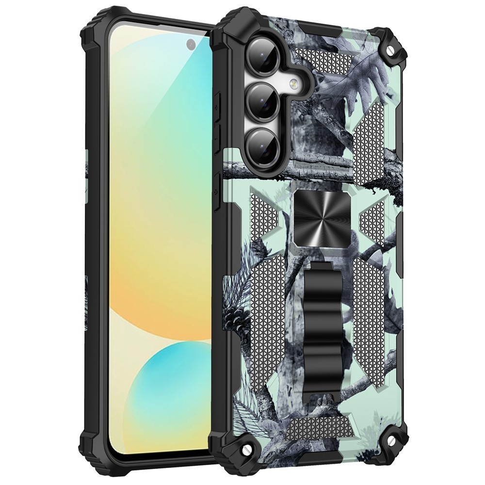 Camouflage odolný kryt na Samsung Galaxy A17 5G/A26 5G - svetlozelený