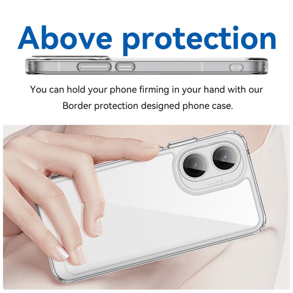 Gélový obal s pevným chrbtom na Xiaomi Poco F7 5G - priehľadný