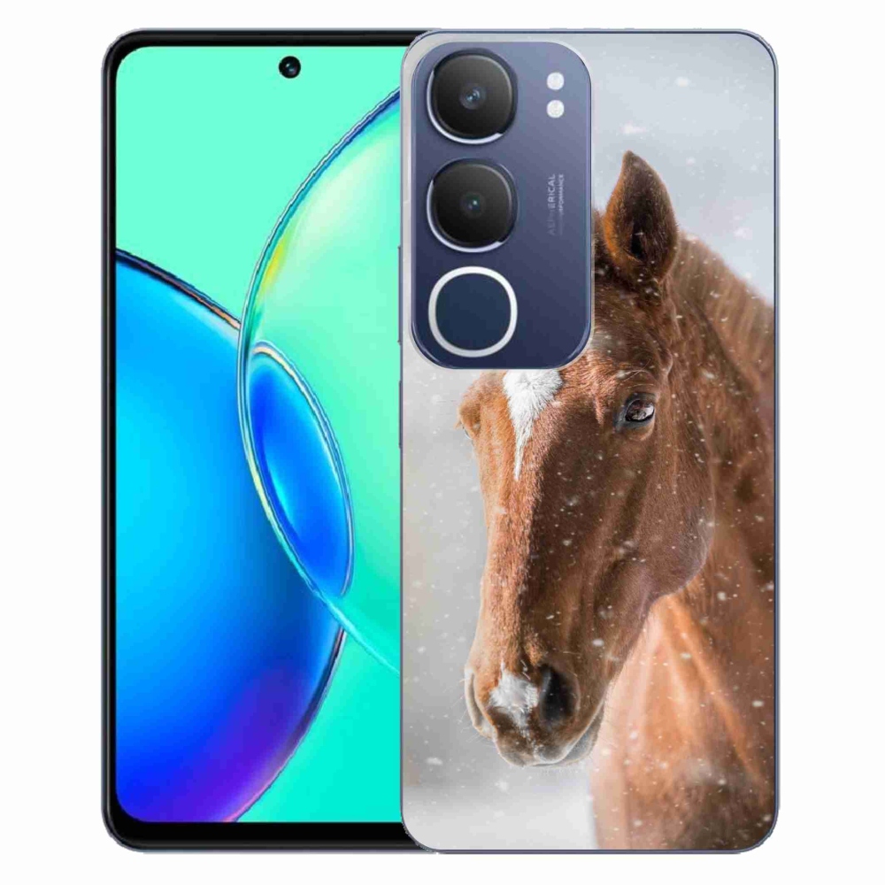 Gélový kryt mmCase na Vivo Y19s - hnedý kôň 2
