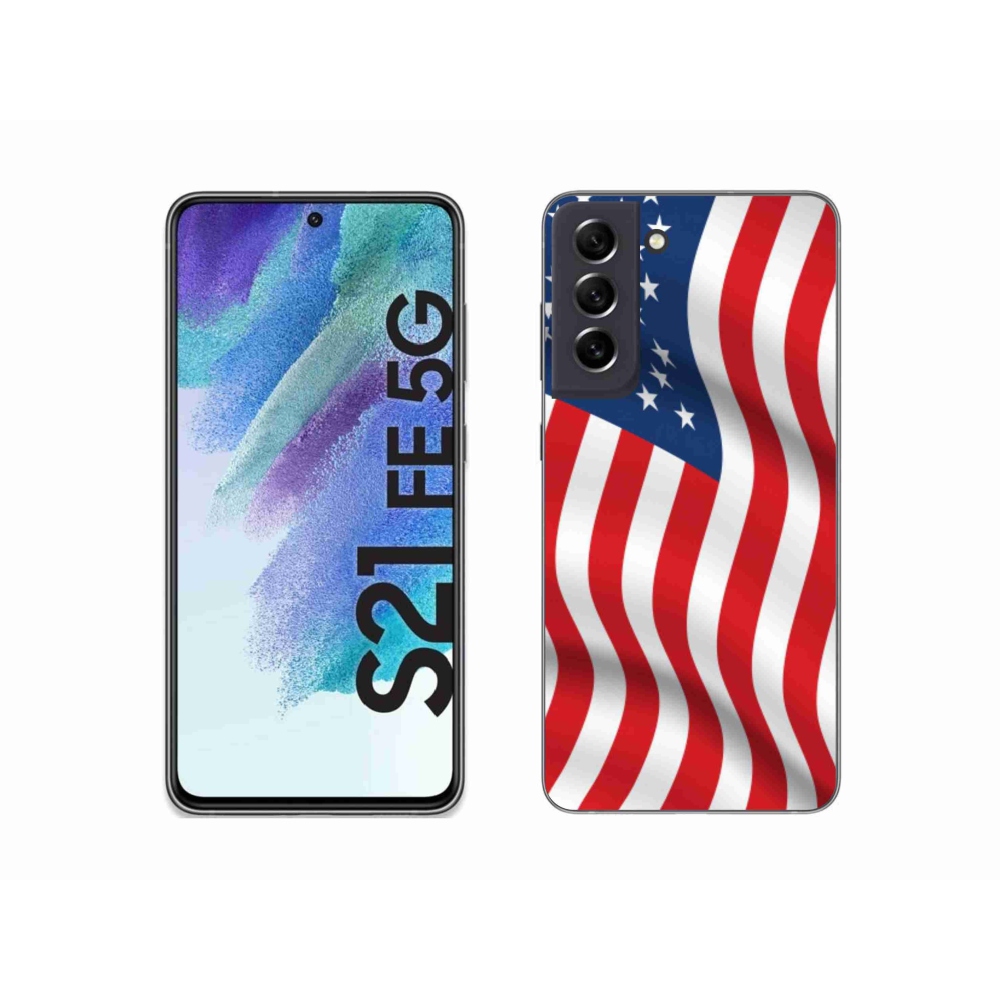 Gélový kryt mmCase na mobil Samsung Galaxy S21 FE 5G - USA vlajka