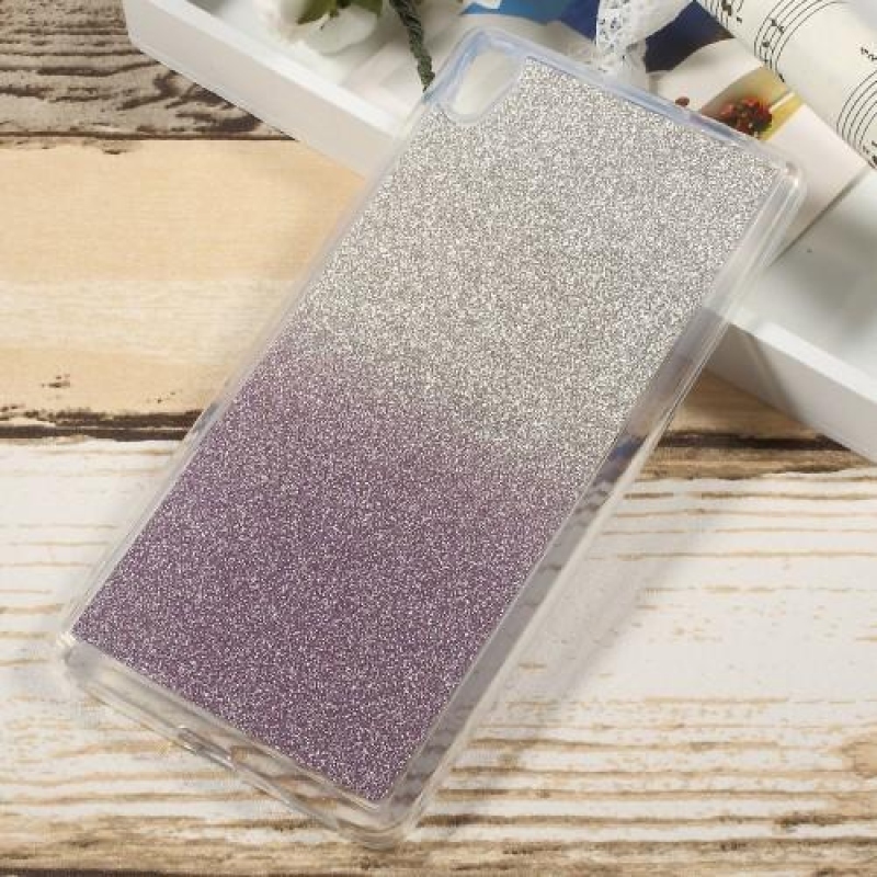 Glitter gélový obal na Sony Xperia XA Ultra - fialový