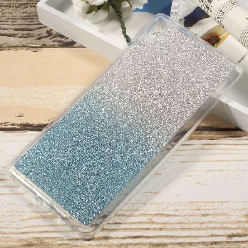 Glitter gélový obal na Sony Xperia XA Ultra - modrý