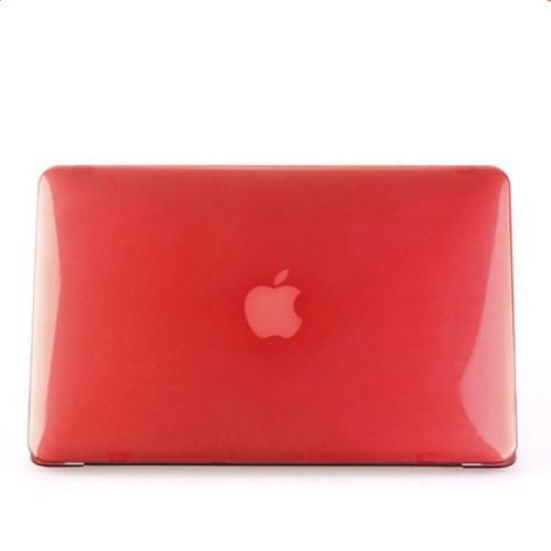 Gloss sada plastový obal, protiprachová zástrčka a chránič klávesnice na MacBook Air 13.3 - červený