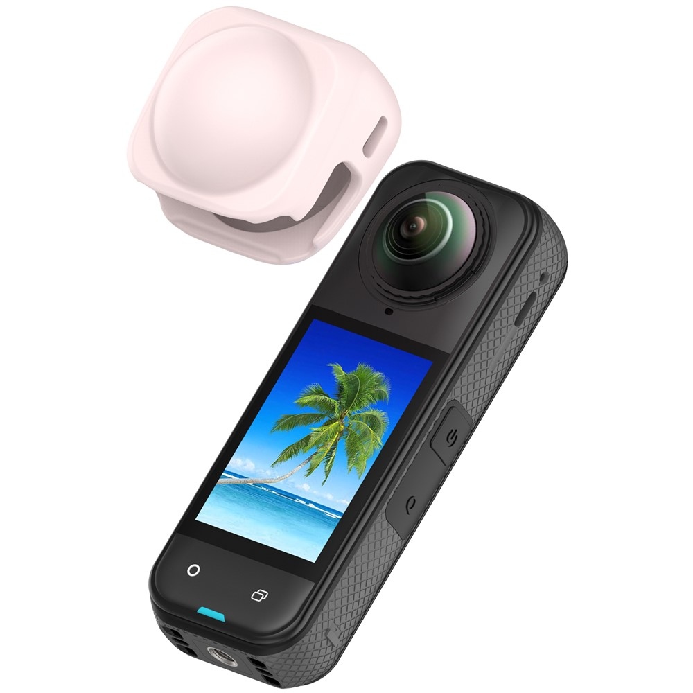 Silikónová krytka objektívov pre Insta360 X5 a X4 - ružová