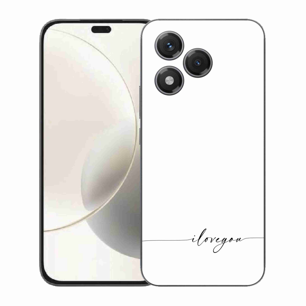 Gélový kryt mmCase na Honor 400 Lite - I love you biele pozadie