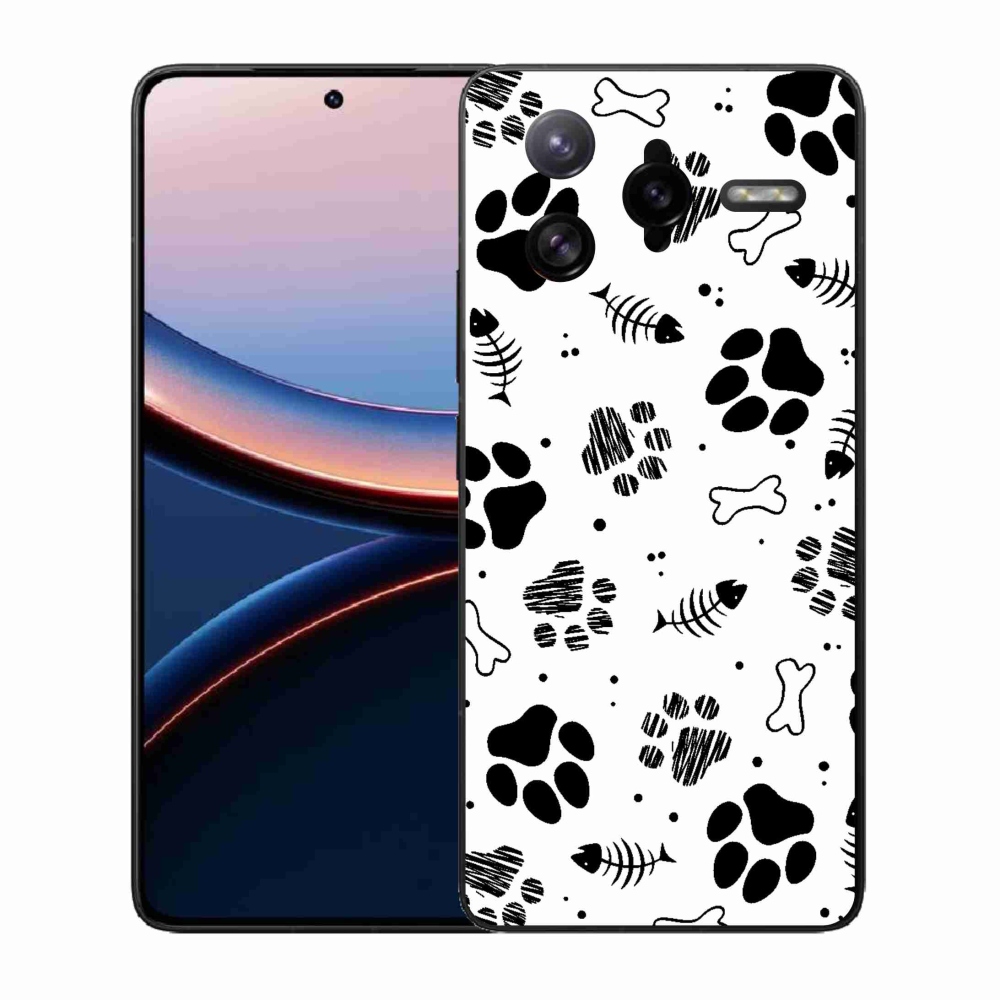 Gélový kryt mmCase na Xiaomi Poco F7 Ultra - psie labky 1