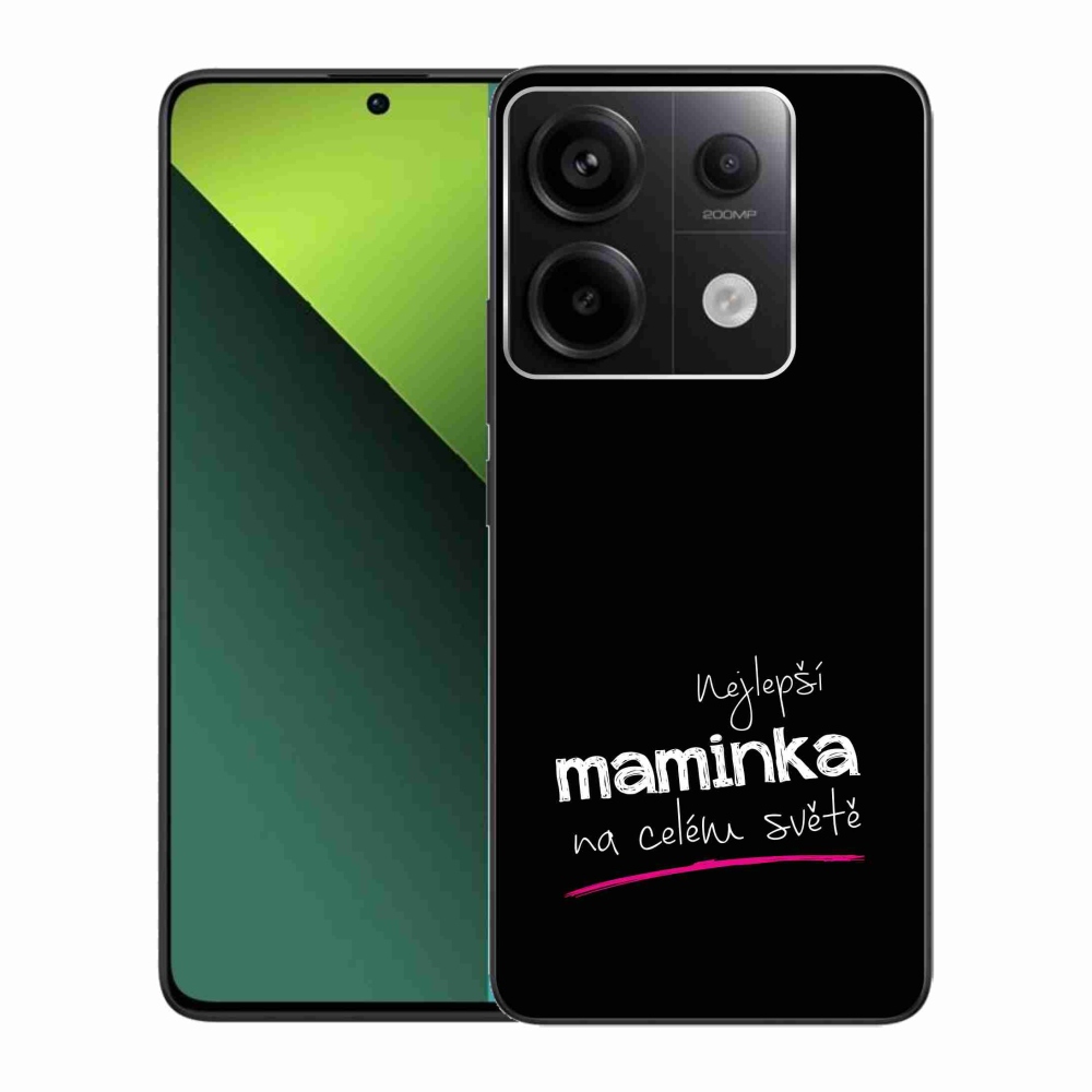 Gélový kryt mmCase na Xiaomi Redmi Note 13 Pro 5G/Poco X6 5G - najlepšia mamička 4 čierne pozadie