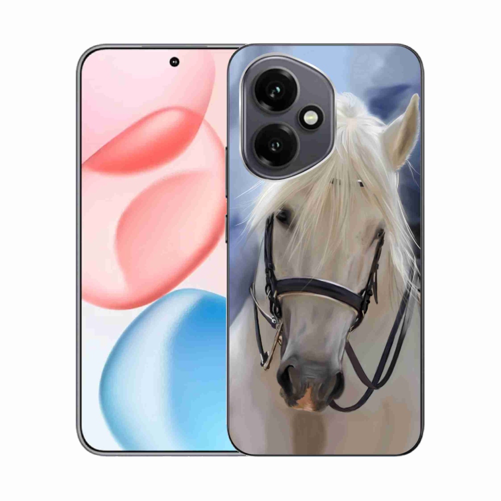 Gélový kryt mmCase na Honor 400 - biely kôň