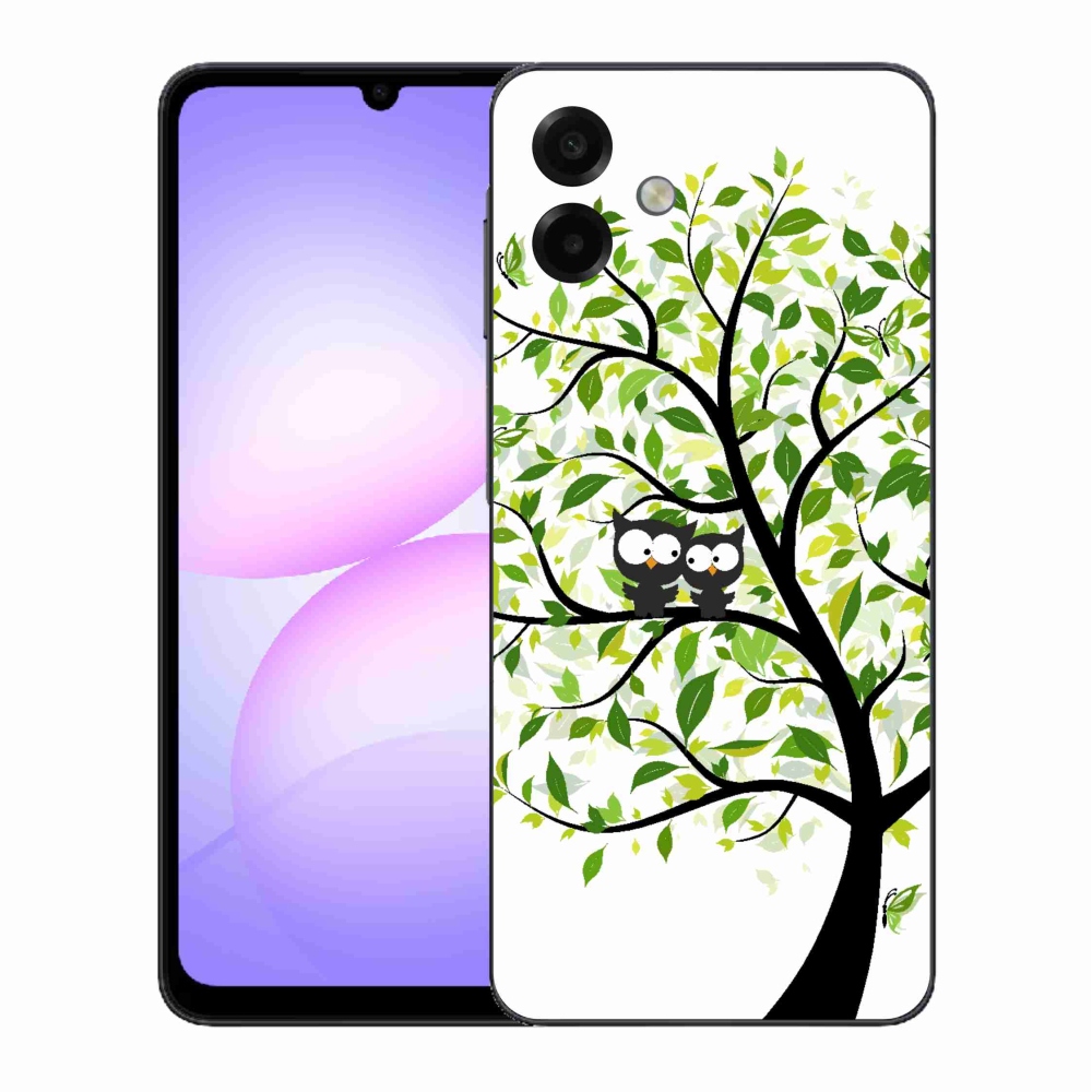 Gélový kryt mmCase na Samsung Galaxy A07 4G - malej sovy na strome