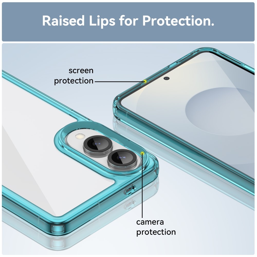 Gélový obal s pevným chrbtom na Samsung Galaxy S25 Edge - svetlomodrý