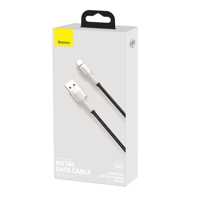 Baseus Cafule Metal Series Dátový Kábel USB-USB-C 66W 1m Black