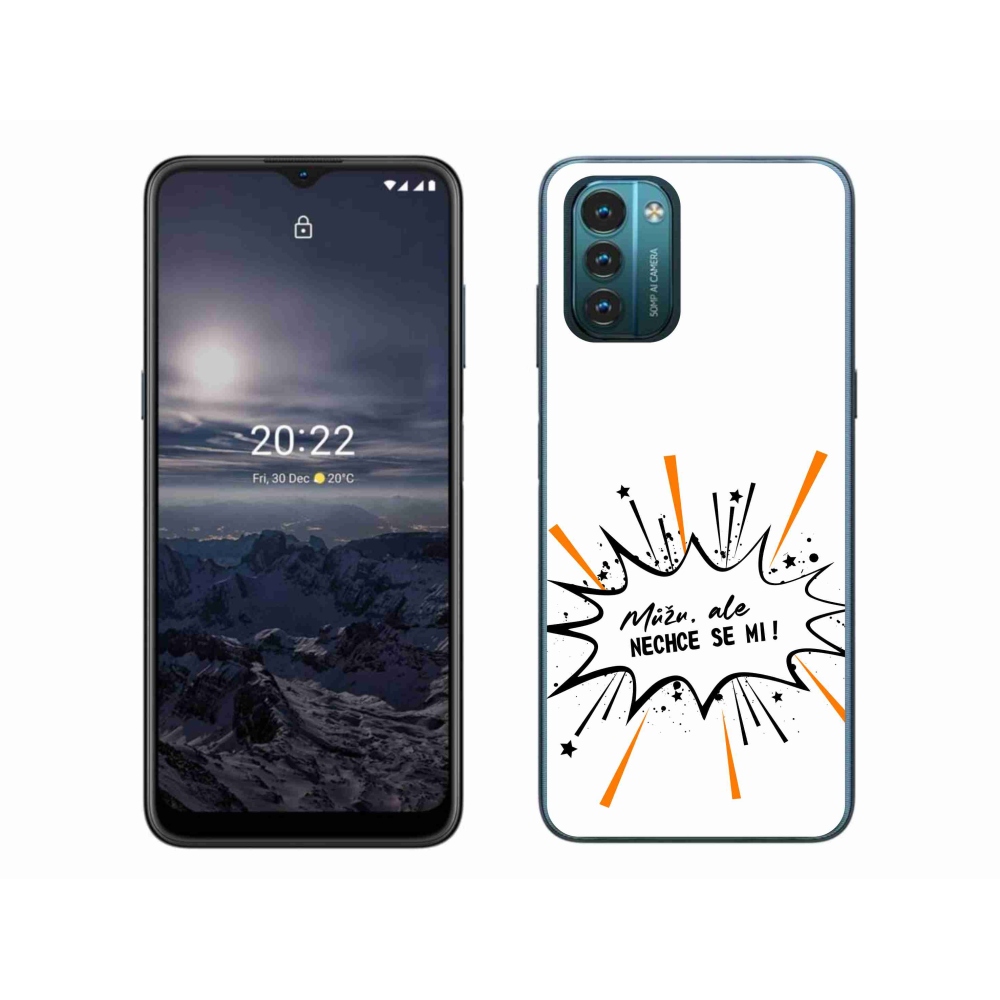 Gélový kryt mmCase na Nokia G11/G21 - vtipný text 11 biele pozadie