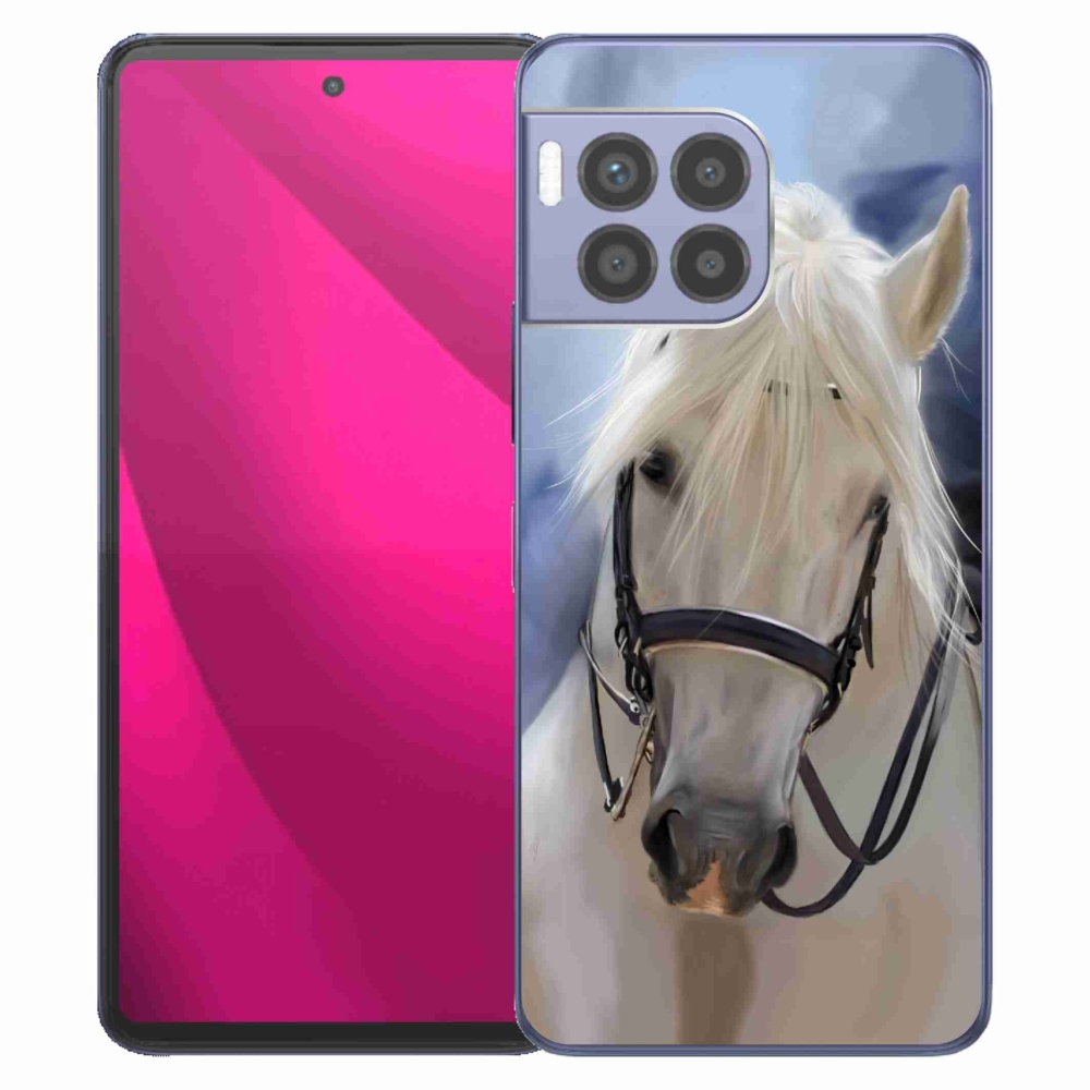 Gélový kryt mmCase na T-Mobile T Phone 2 Pro - biely kôň