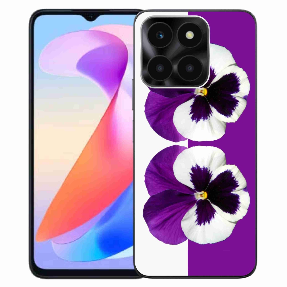 Gélový kryt mmCase na Honor X6a - fialovobiely kvet