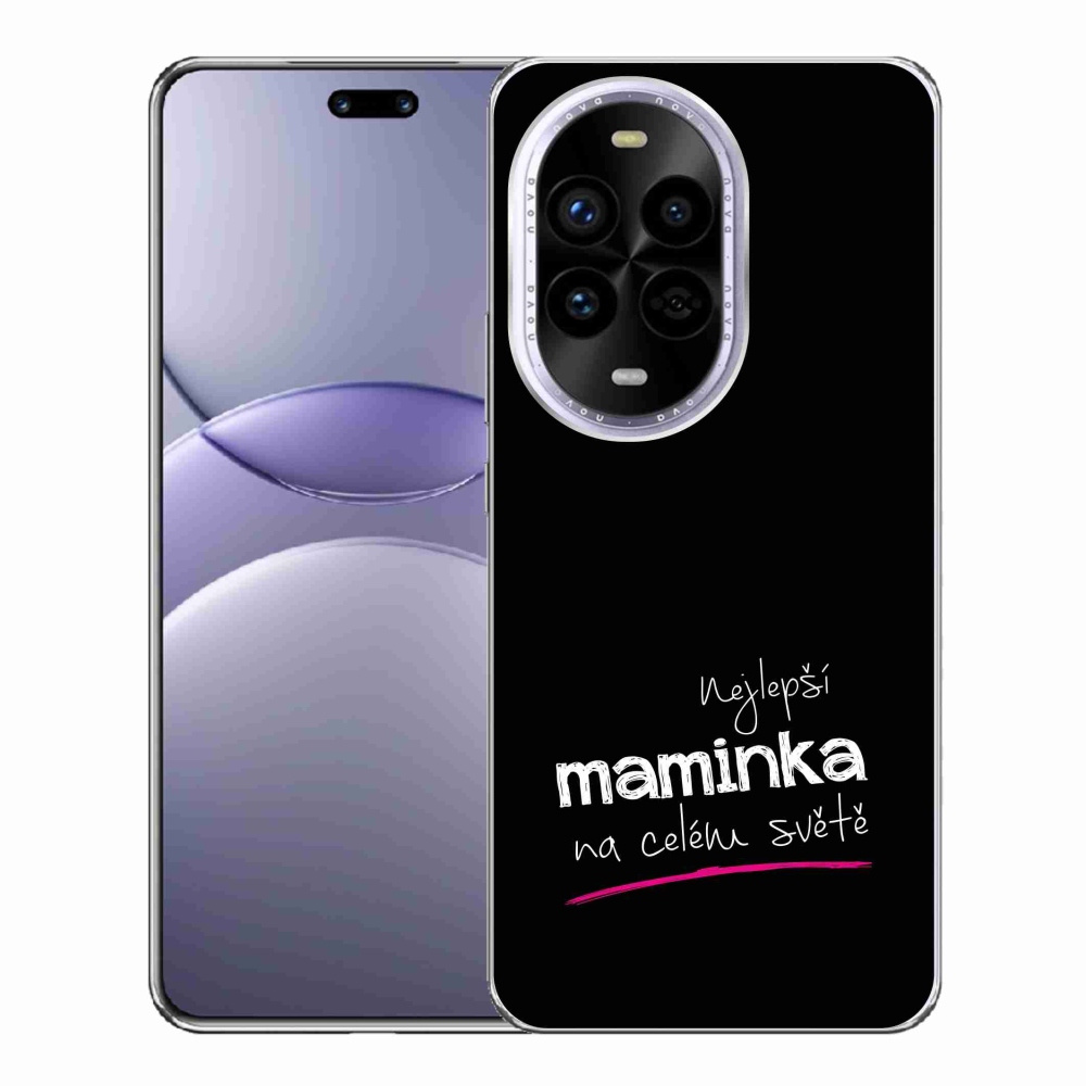 Gélový kryt mmCase na Huawei Nova 13 Pro 5G - najlepšia mamička 4 čierne pozadie