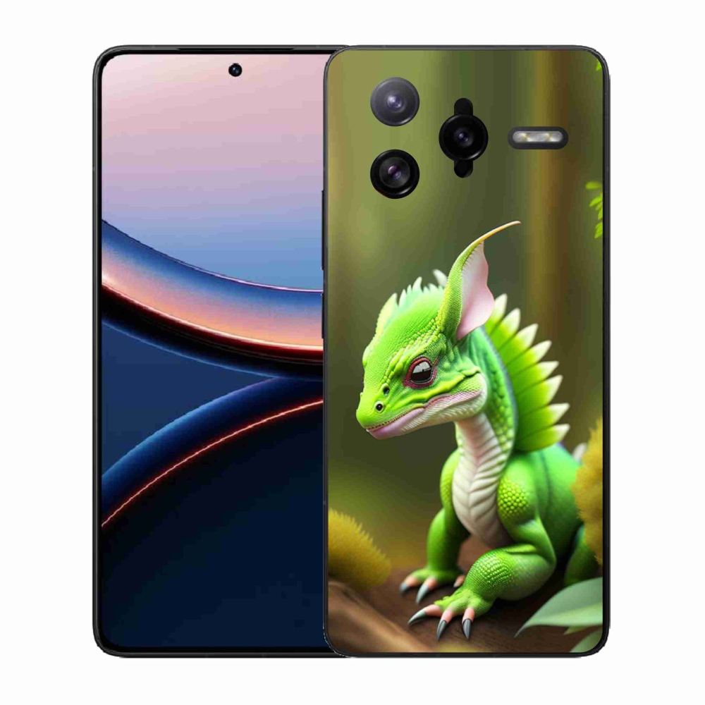 Gélový kryt mmCase na Xiaomi Poco F7 Ultra - zelený dráčik