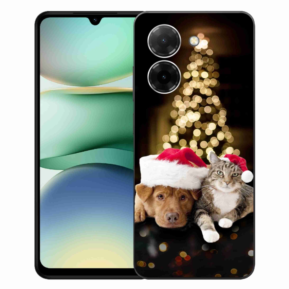 Gélový kryt mmCase na Xiaomi Redmi A5 (171.7x77.8x8.3mm) - vianočný pes a mačka