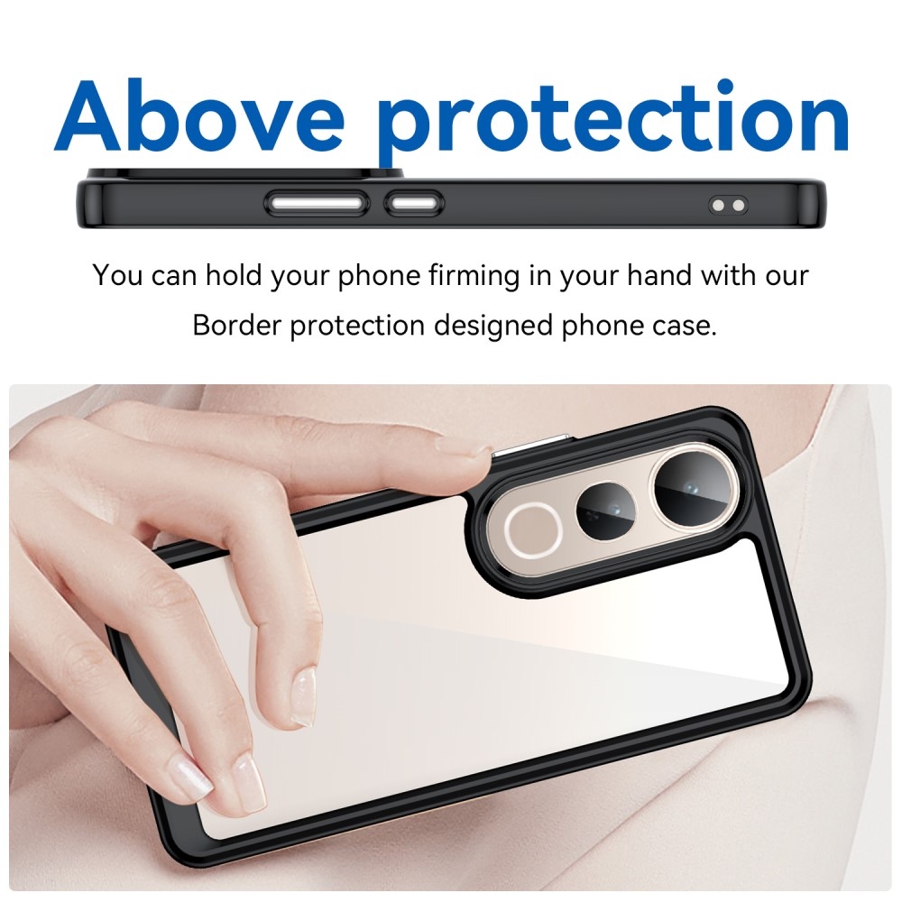 Gélový obal s pevným chrbtom na Vivo V50 Lite 4G/5G - čierny