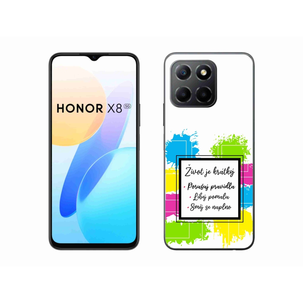 Gélový kryt mmCase na Honor X8 5G/Honor 70 Lite 5G - citát 5 biele pozadie