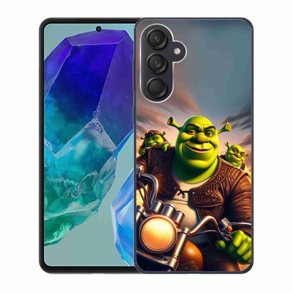 Gélový kryt mmCase na Samsung Galaxy M55 5G - shrek na motorke