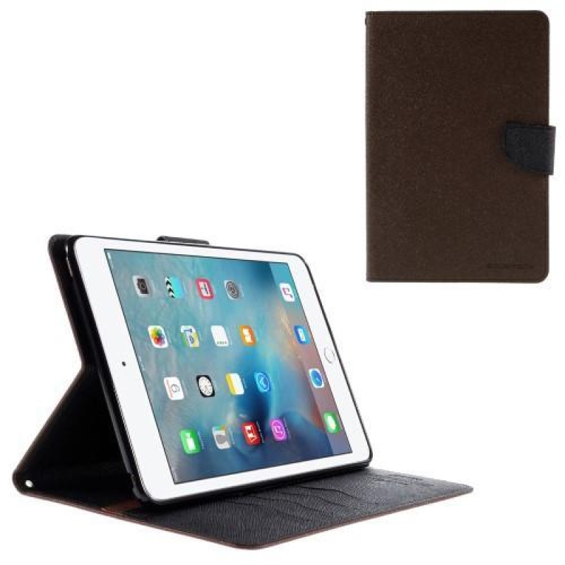 Goos PU kožené zapínacie puzdro na iPad mini 4 - coffee