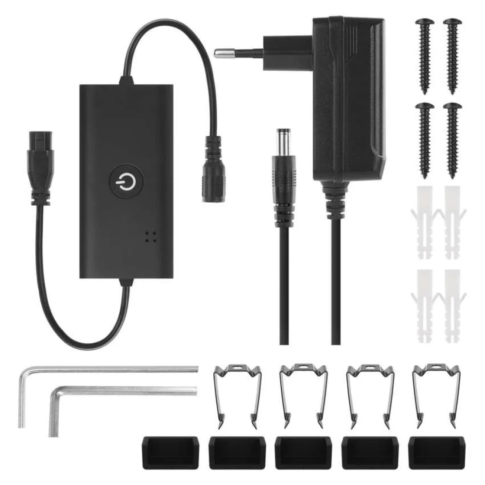 GoSmart LED stojacia lampa 175 cm, teplá biela / RGBIC WiFi - čierna