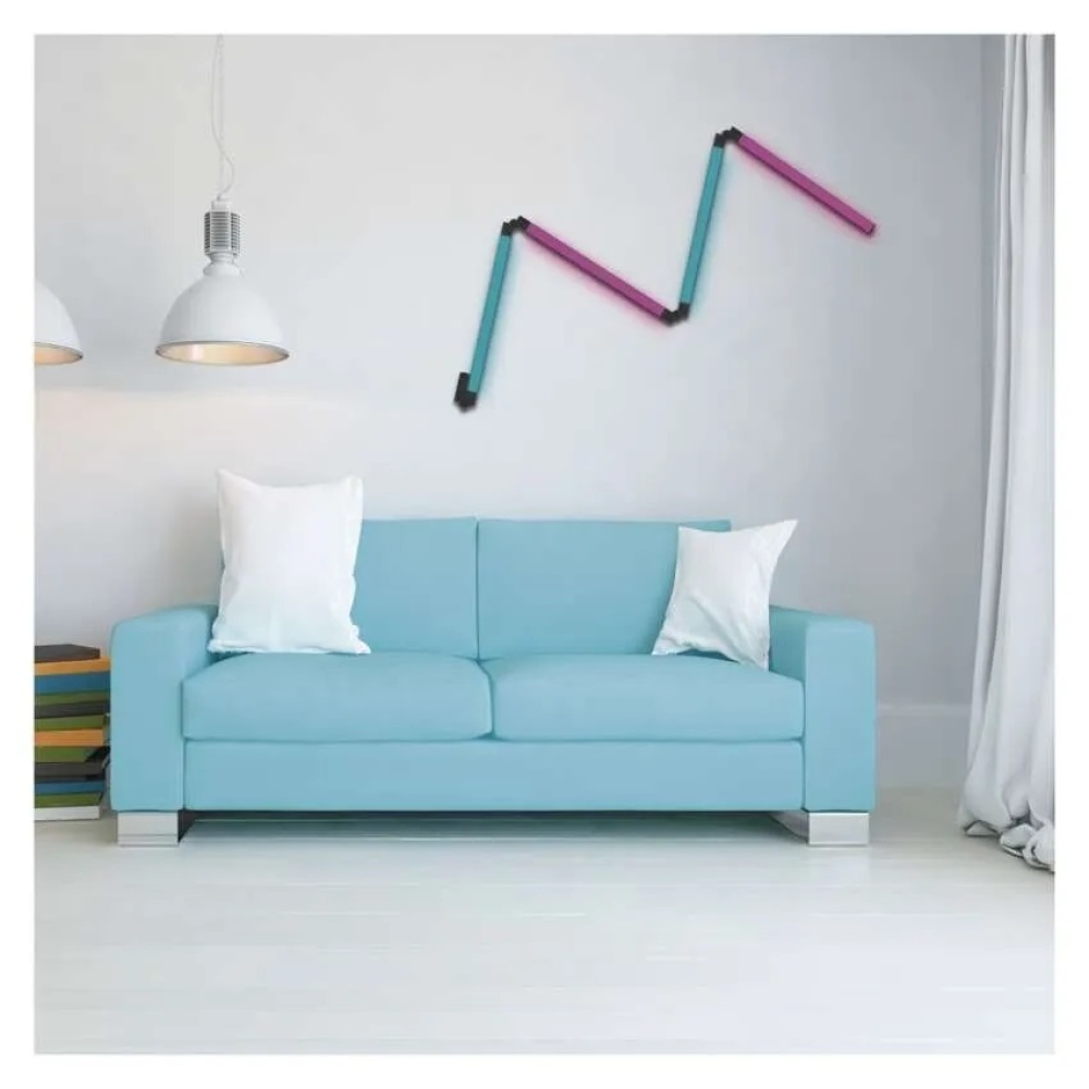 GoSmart LED stojacia lampa 175 cm, teplá biela / RGBIC WiFi - čierna