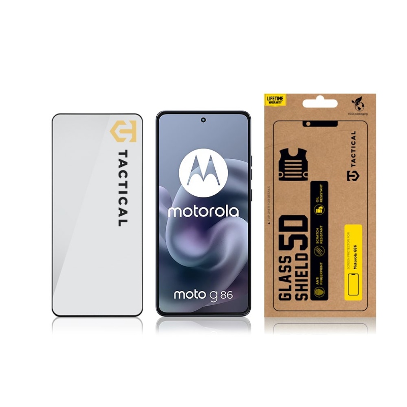 Taktický sklenený štít 5D sklo pre Motorola G86 Black