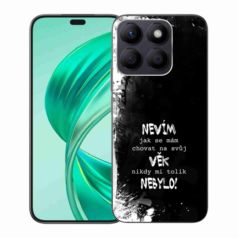 Gélový kryt mmCase na Honor X8b - vtipný text 14 čierne pozadie