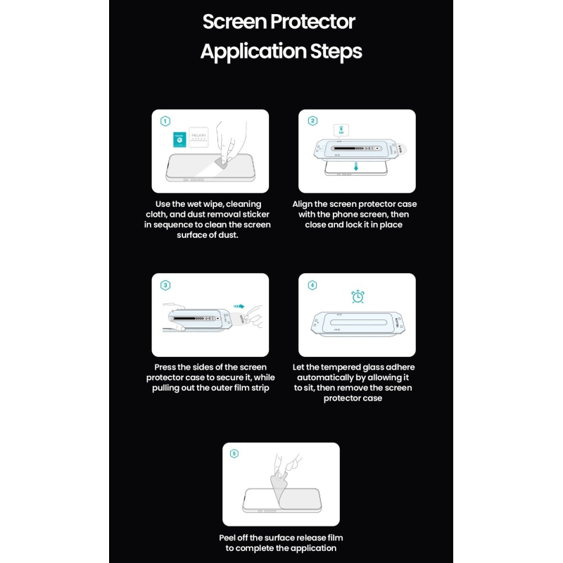 Nillkin Tvrdené sklo 2.5D CP+ PRO Black pre Apple iPhone 17 Pro Max (s aplikátorom)