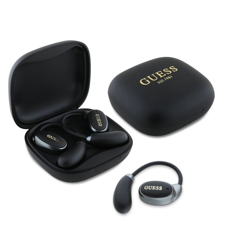 Guess Satin Classic Logo OWS Bezdrôtové Slúchadlá Black