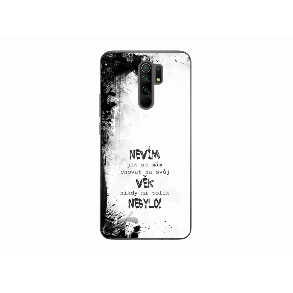 Gélový kryt mmCase na Xiaomi Redmi 9 - vtipný text 14 biele pozadie