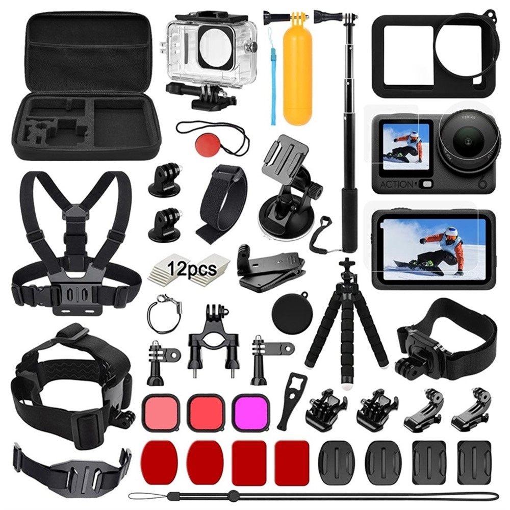 54dielna sada príslušenstva pre DJI Osmo Action 6 s vodotesným puzdrom