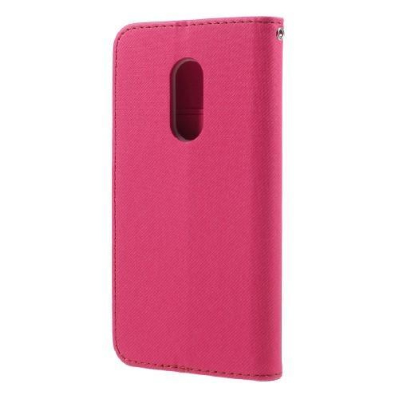 Grain zapínacie peňaženkové puzdro na Xiaomi Redmi Note 4X - rose