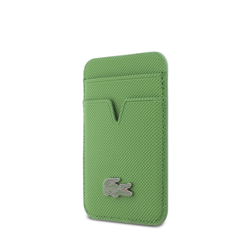 Lacoste Iconic Petit Pique MagSafe zadný kryt + peňaženka pre iPhone 17 Pro Max Green