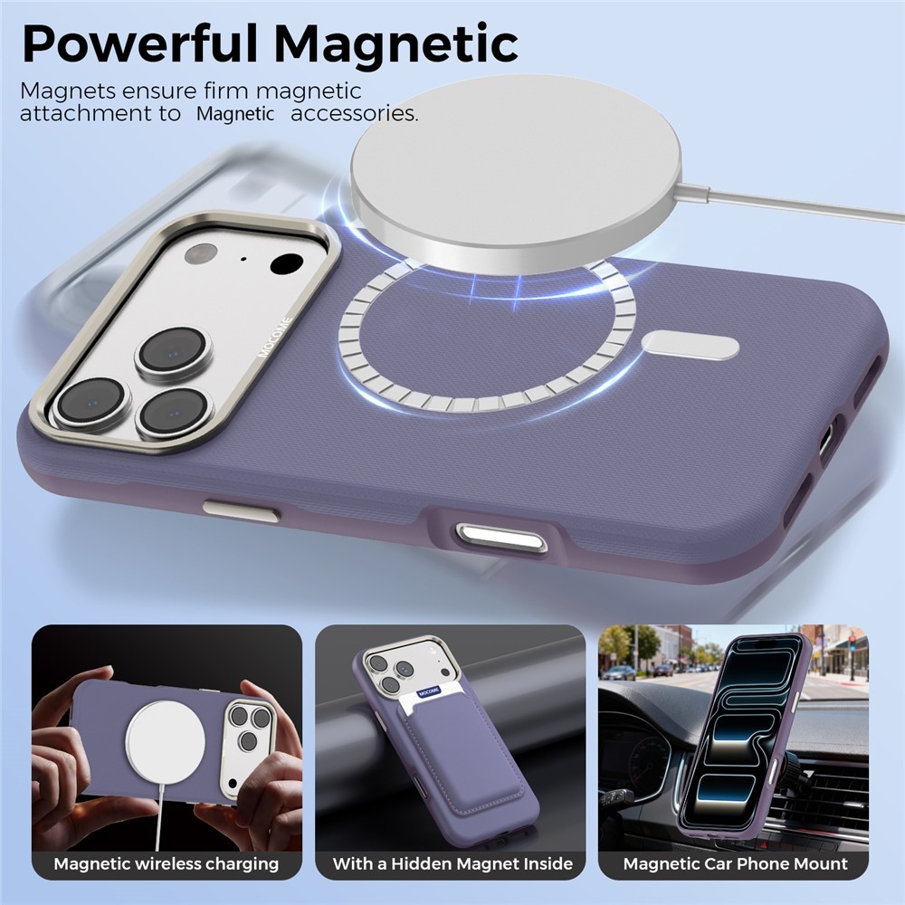 Griddy odolný kryt s MagSafe na iPhone 18 Pro Max - fialový