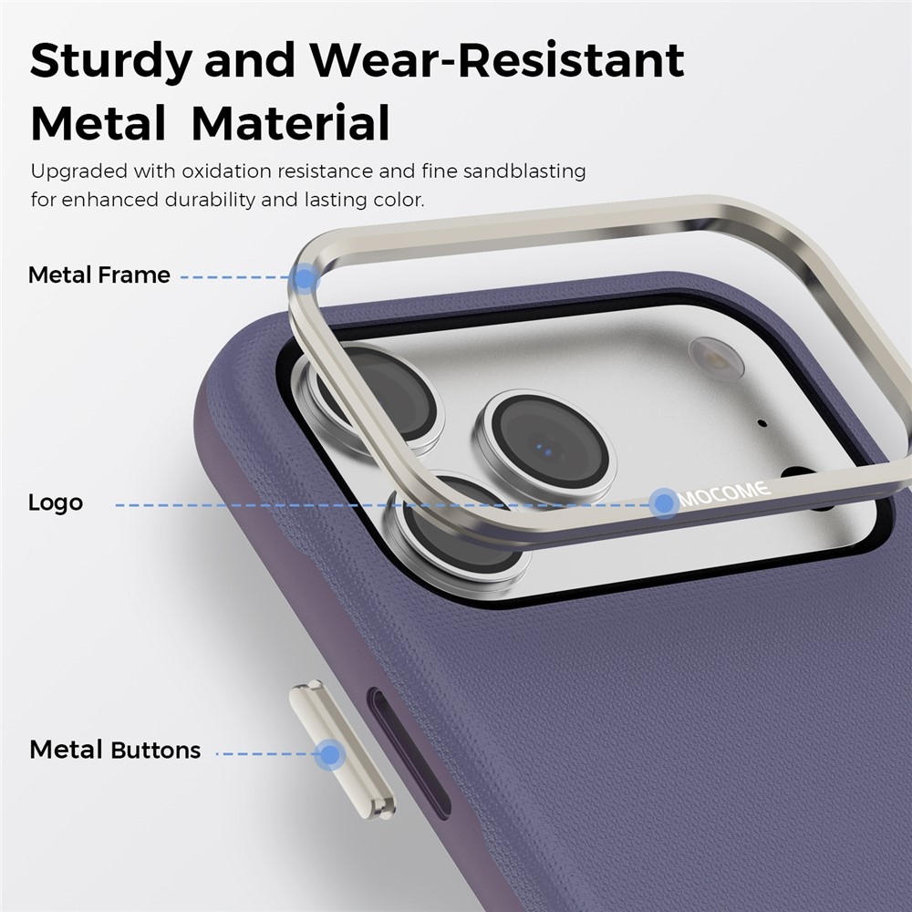 Griddy odolný kryt s MagSafe na iPhone 18 Pro Max - fialový