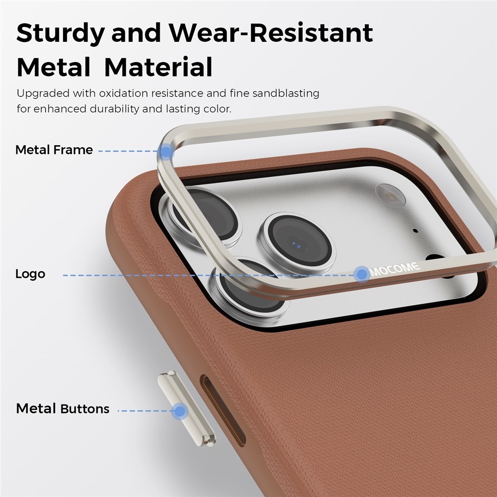 Griddy odolný kryt s MagSafe na iPhone 18 Pro Max - hnedý