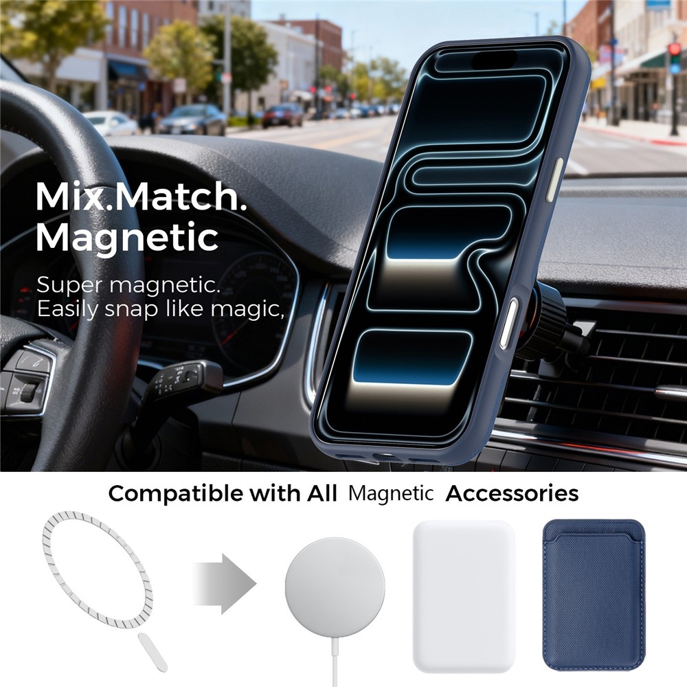 Griddy odolný kryt s MagSafe na iPhone 18 Pro Max - modrý