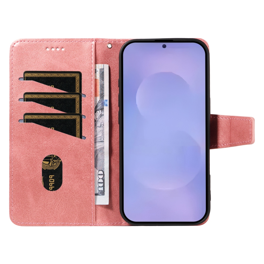 Gridy knižkové púzdro na Samsung Galaxy S26/S26 Pro - ružovozlaté